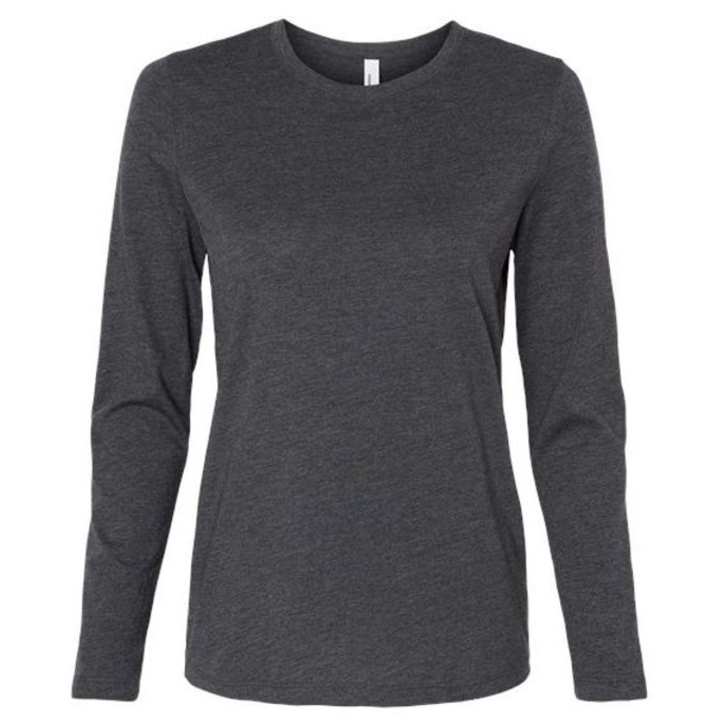 Hunt Fish Chill Ladies Long Sleeve Tee – Soft Jersey White Graphic | Women’s Fishing & Hunting Apparel – Dark Grey Heather T-Shirt for Apparel (8 view)