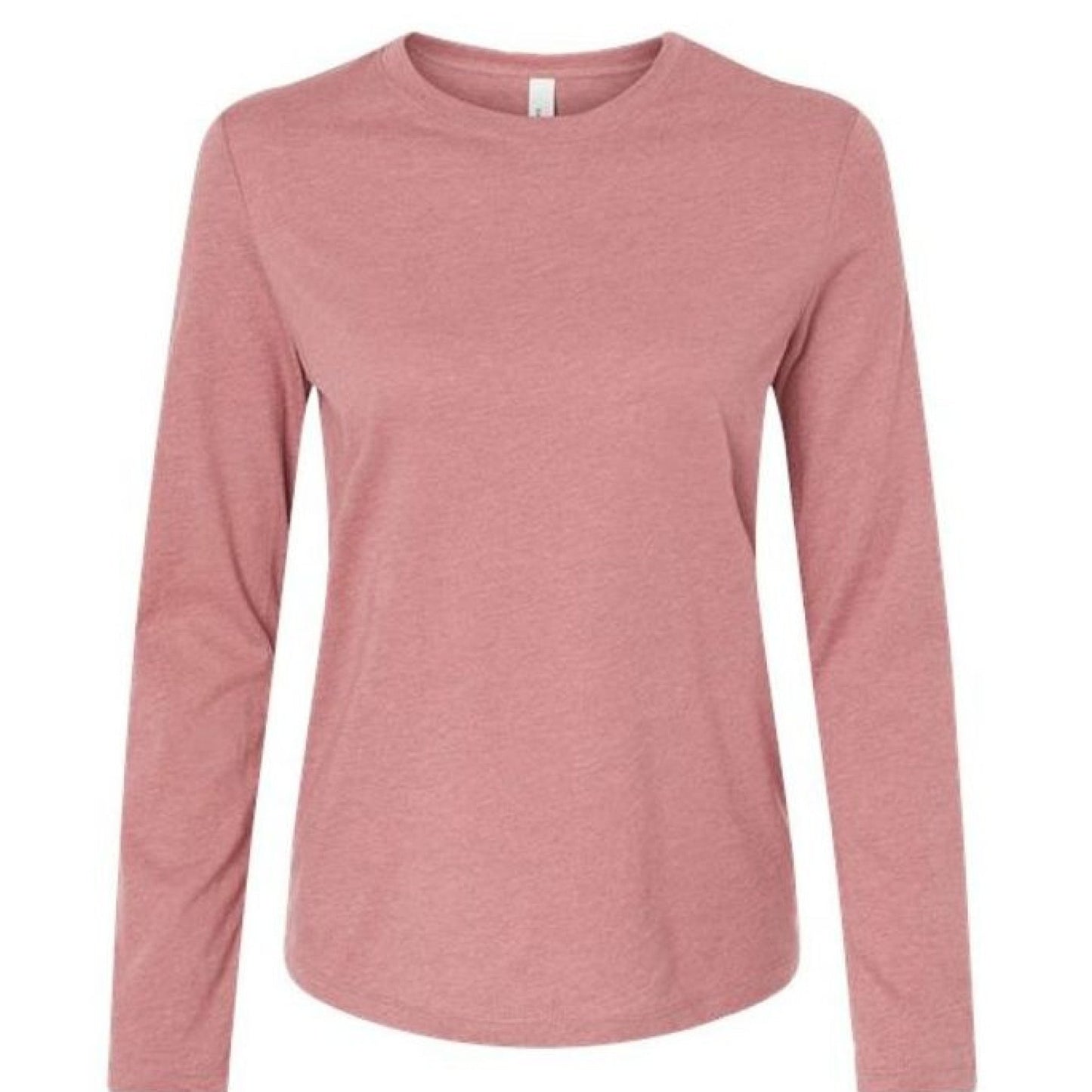 Hunt Fish Chill Ladies Long Sleeve Tee – Soft Jersey White Graphic | Women’s Fishing & Hunting Apparel – Heather Mauve T-Shirt for Apparel (4 view)