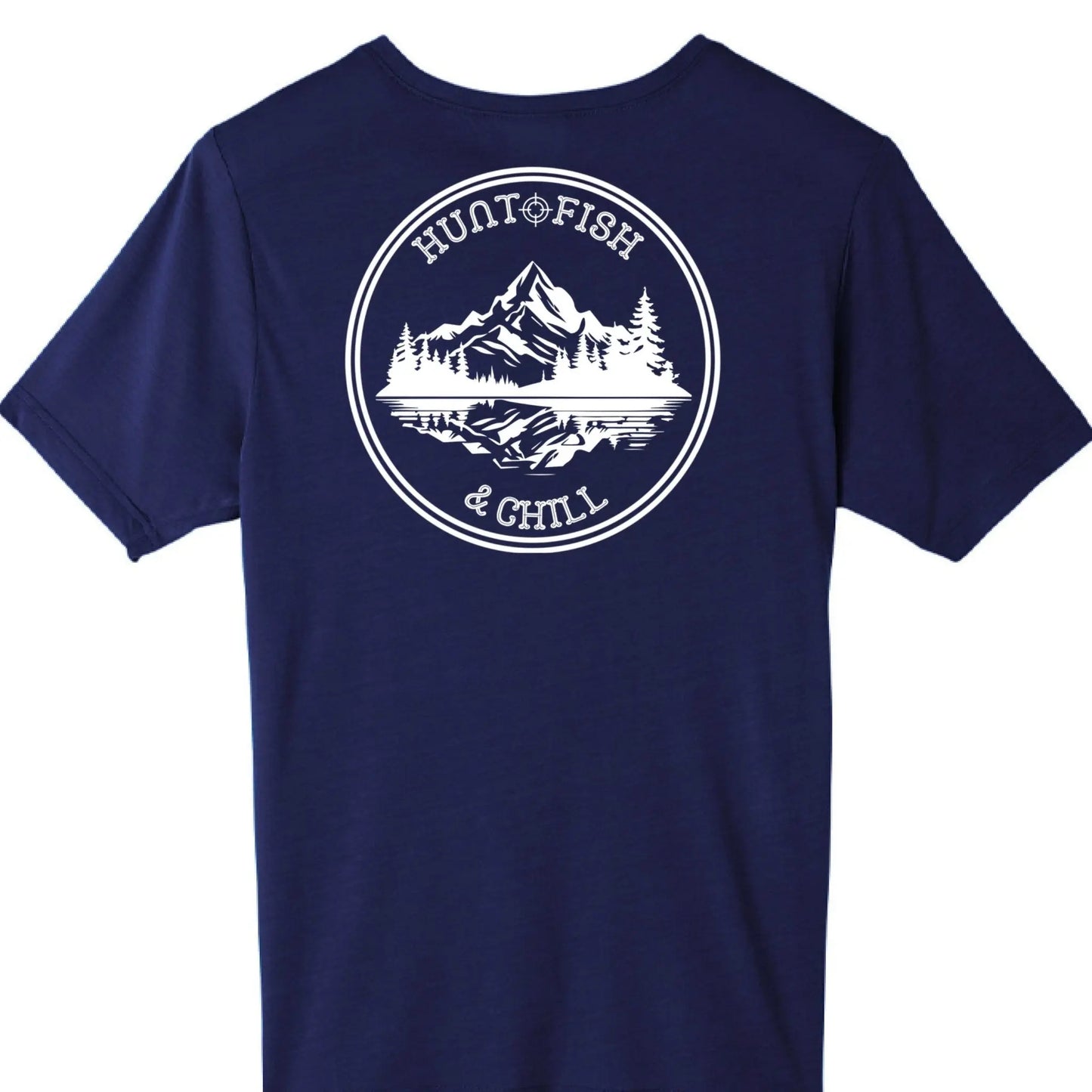 Hunt Fish Chill Tall Performance Tee – ChromaSoft™ Moisture - Wicking Shirt | Big & Tall Outdoor Apparel – CLASSIC NAVY T-Shirt for active fit tall tee (6 view)