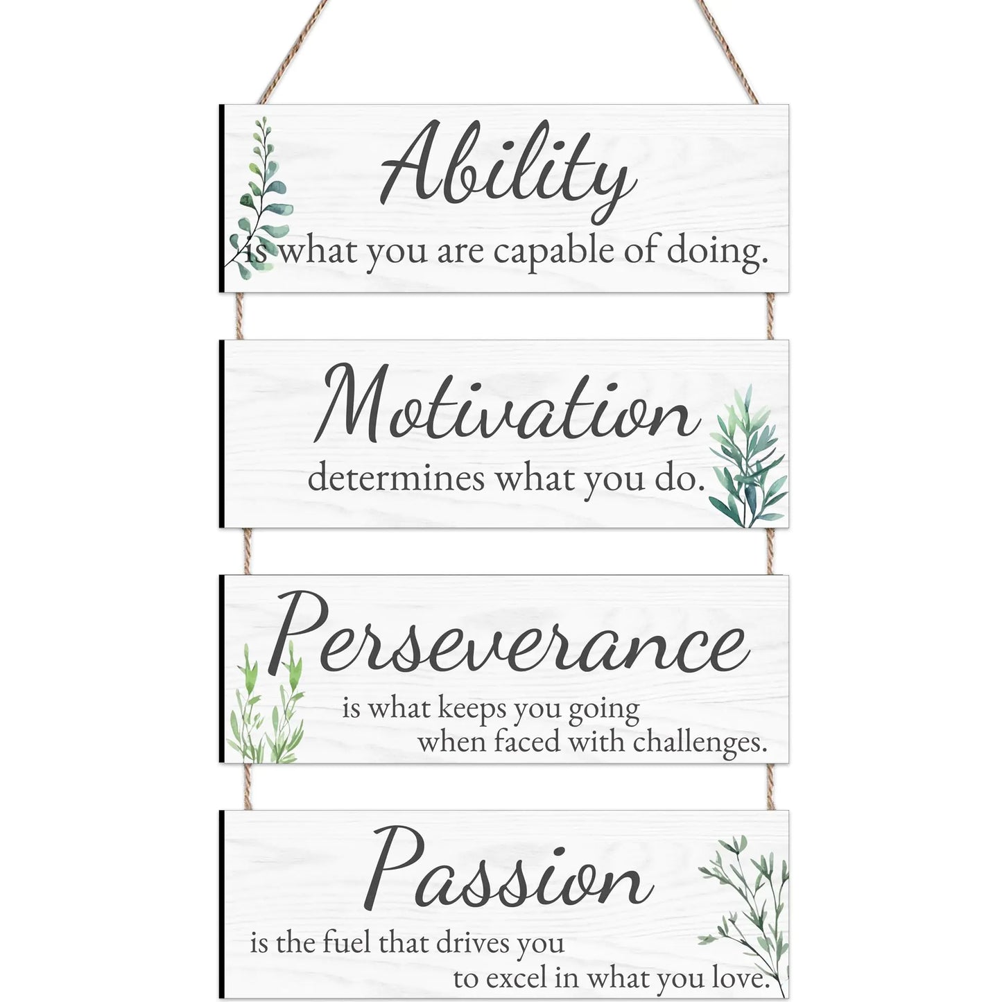 White Office Wall Decor Inspirational Wall Art For Women 4 – White with Black Words Wall Art for decor (1 view)
