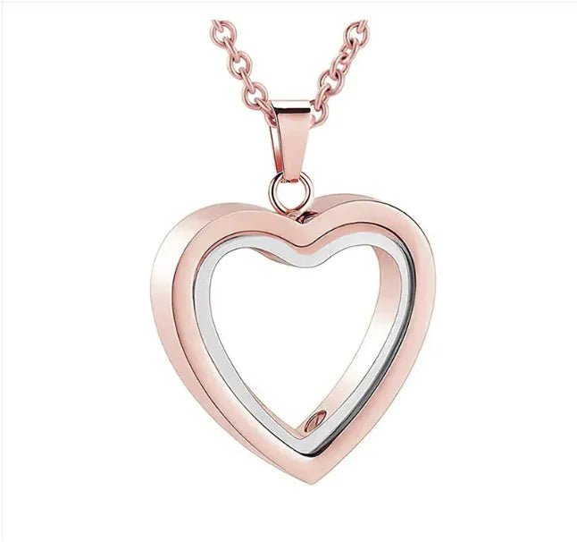 Peach - Heart - Multi - Color - Memorial - Locket | Shop Sbrtn Homes – Black Jewelry for cherished (5 view)