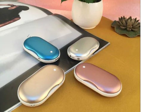 Rechargeable Mini Hand Warmer – 2 in 1 USB Power Bank & – Sky blue Miscellaneous by SbrTnHomes