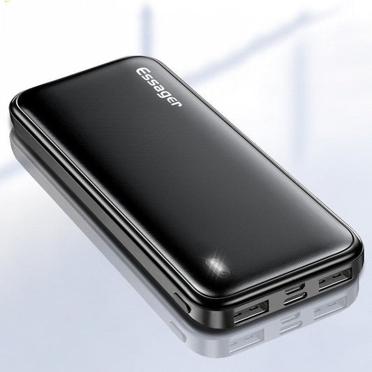 Large Capacity Power Bank – Dual USB Fast Charging | Portable Charger – Black Camping Gear for Dual USB (1 view)