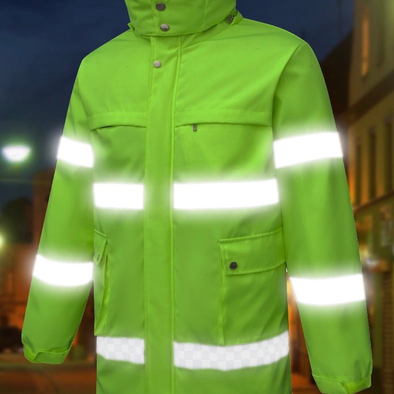 LITEGUEST Smart Heated Reflective Work Jacket for Outdoor Duty – Orange Jacket for Apparel (4 view)