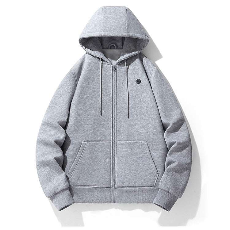 LITEGUEST USB Heated Hoodie 5 - Zone Heated Zip - up Hooded Sweatshirt – Gray Sweater for Apparel (5 view)