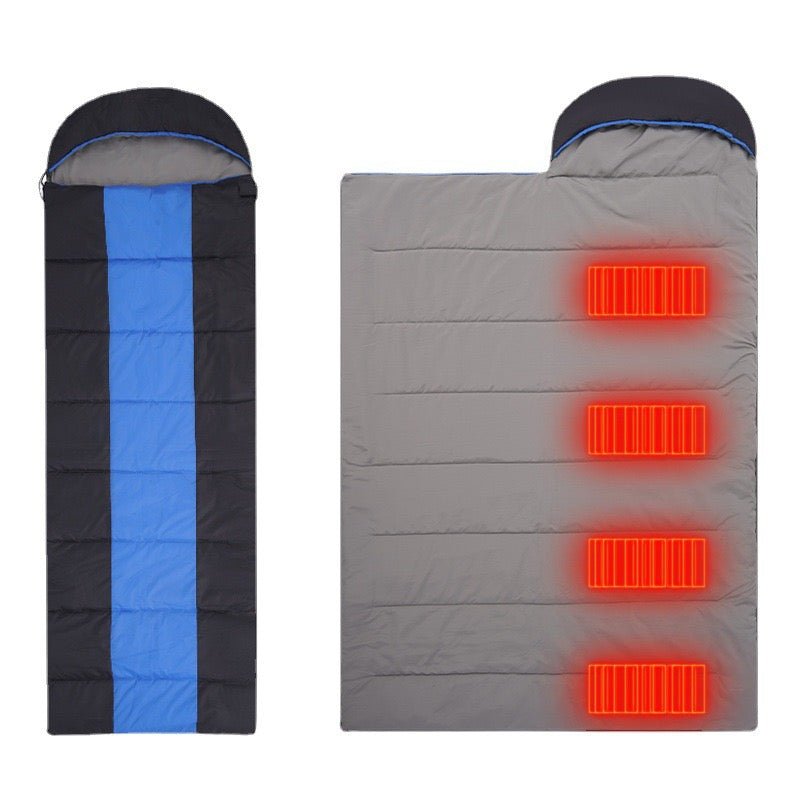 LITEGUEST Winter Heated Single Sleeping Bag 5V Electric Camping Gear – Blue Sleeping Bag for camping gear (1 view)