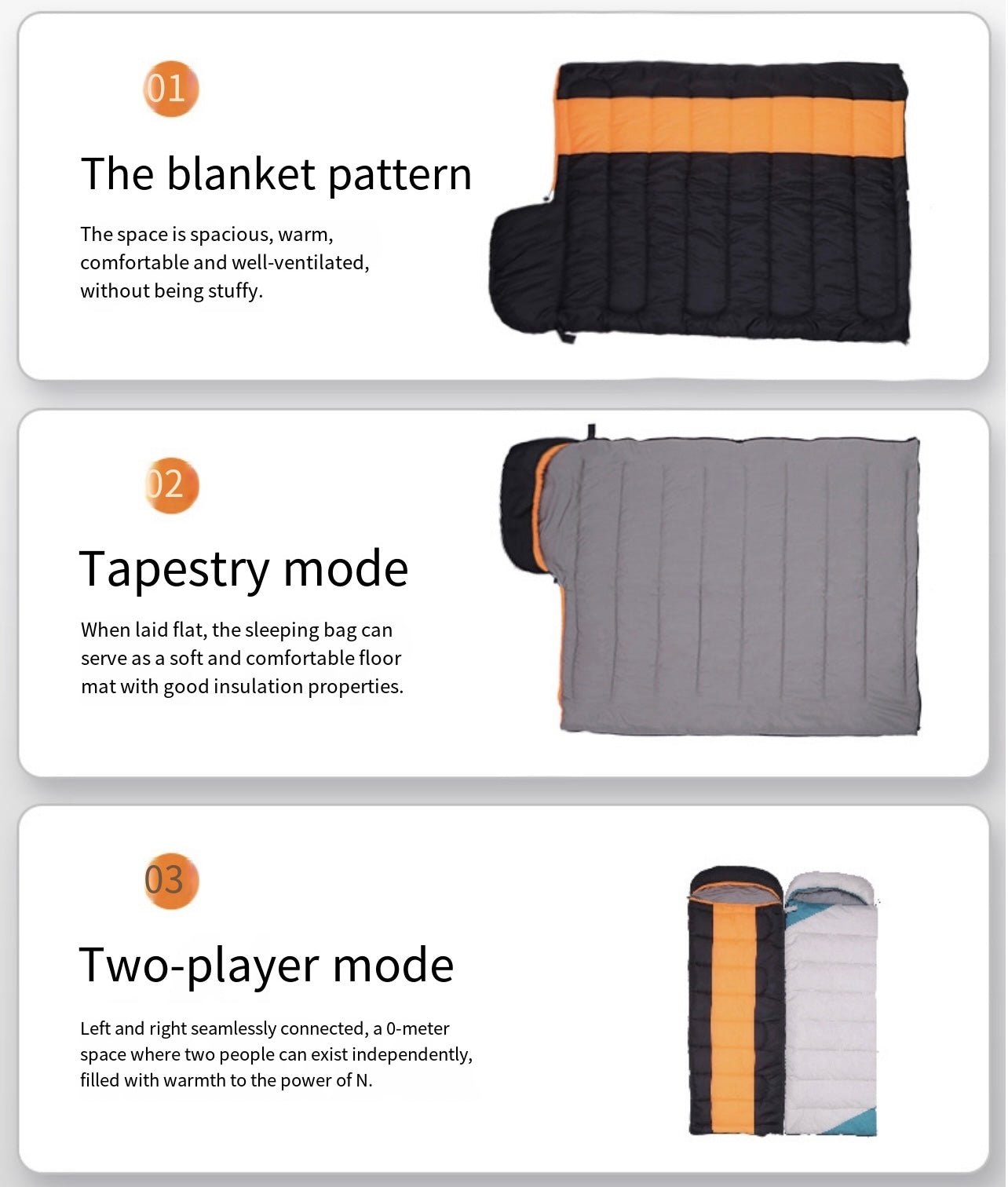 LITEGUEST Winter Heated Single Sleeping Bag 5V Electric Camping Gear – Black Sleeping Bag for camping gear (10 view)