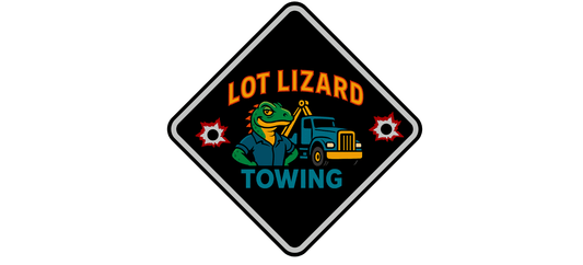 Lot Lizard Towing Hat | Funny Road Sign Cap for Truckers – Black Hats for casual trucker (2 view)