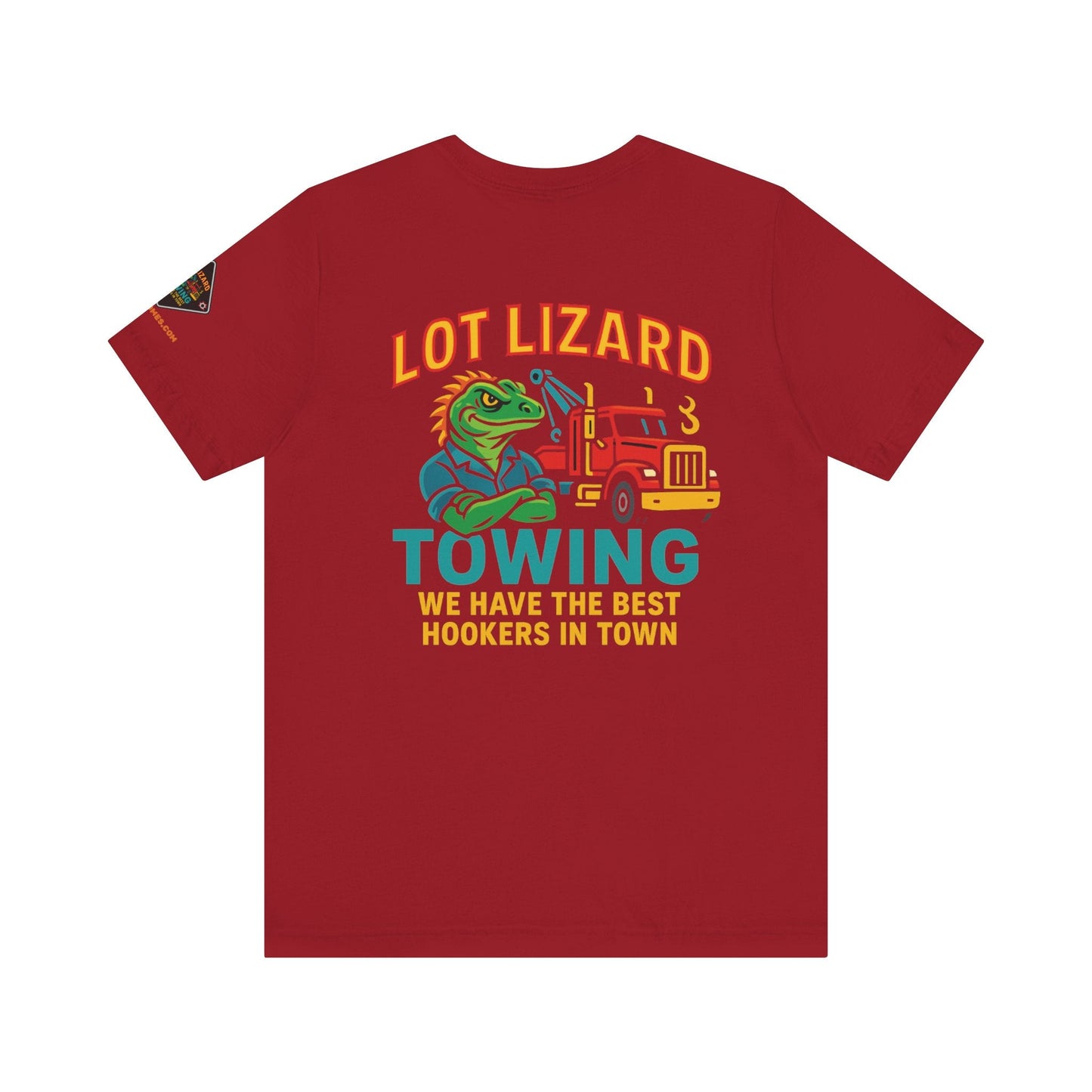 Lot Lizard Towing Tee – We Have the Best Hookers in Town | Funny Trucker Shirt – Black T-Shirt for Casual Everyday Wear (13 view)