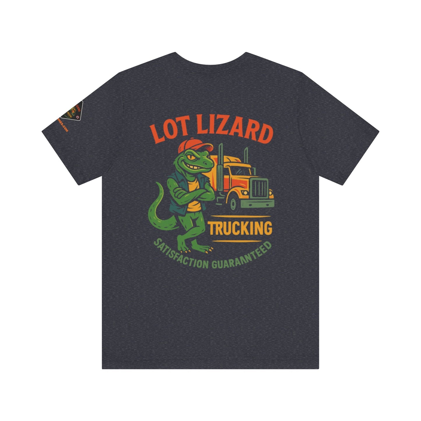 Lot Lizard Trucking Tee – Satisfaction Guaranteed | Funny Trucker Shirt – Black T-Shirt for Casual Everyday Wear (9 view)
