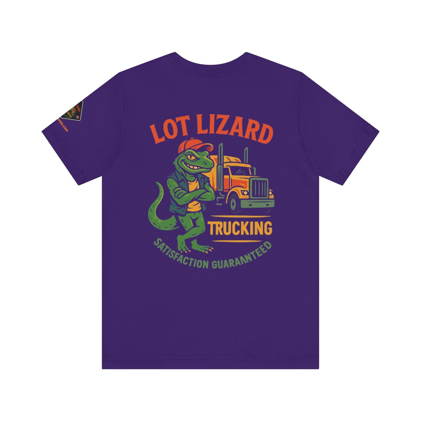 Lot Lizard Trucking Tee – Satisfaction Guaranteed | Funny Trucker Shirt – Black T-Shirt for Casual Everyday Wear (4 view)