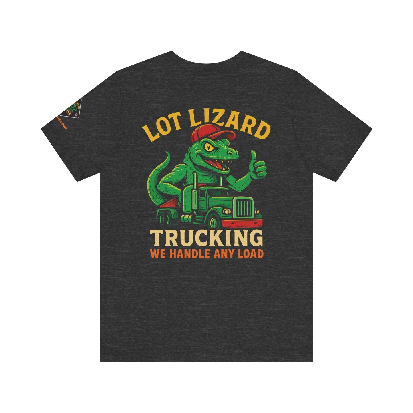 Lot Lizard Trucking Tee – We Handle Any Load with Style | Funny Trucker Shirt – Cardinal T-Shirt for Best Sellers (7 view)