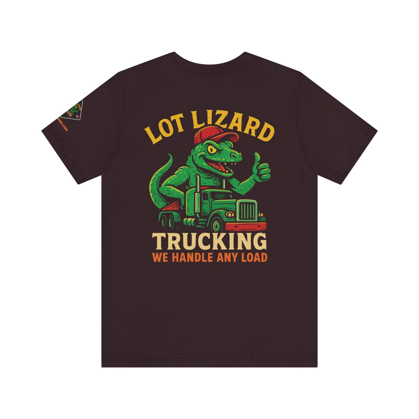 Lot Lizard Trucking Tee – We Handle Any Load with Style | Funny Trucker Shirt – Heather Cardinal T-Shirt for Best Sellers (12 view)