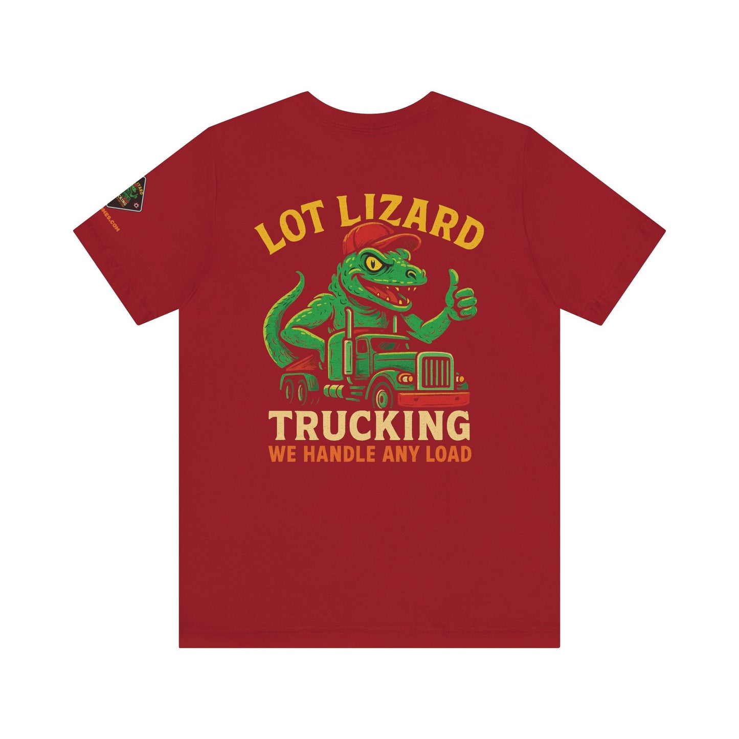 Lot Lizard Trucking Tee – We Handle Any Load with Style | Funny Trucker Shirt – Canvas Red T-Shirt for Best Sellers (47 view)