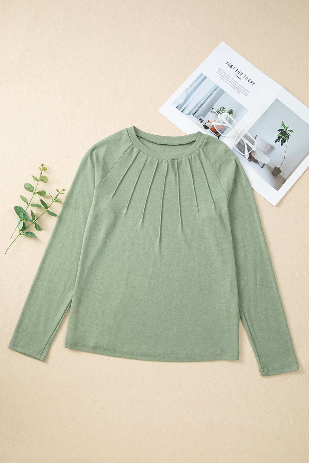 Millie Seam Detail Raglan Long Sleeve Top – Laurel Green Tops/Long Sleeve Tops for Shopify Collective (8 view)