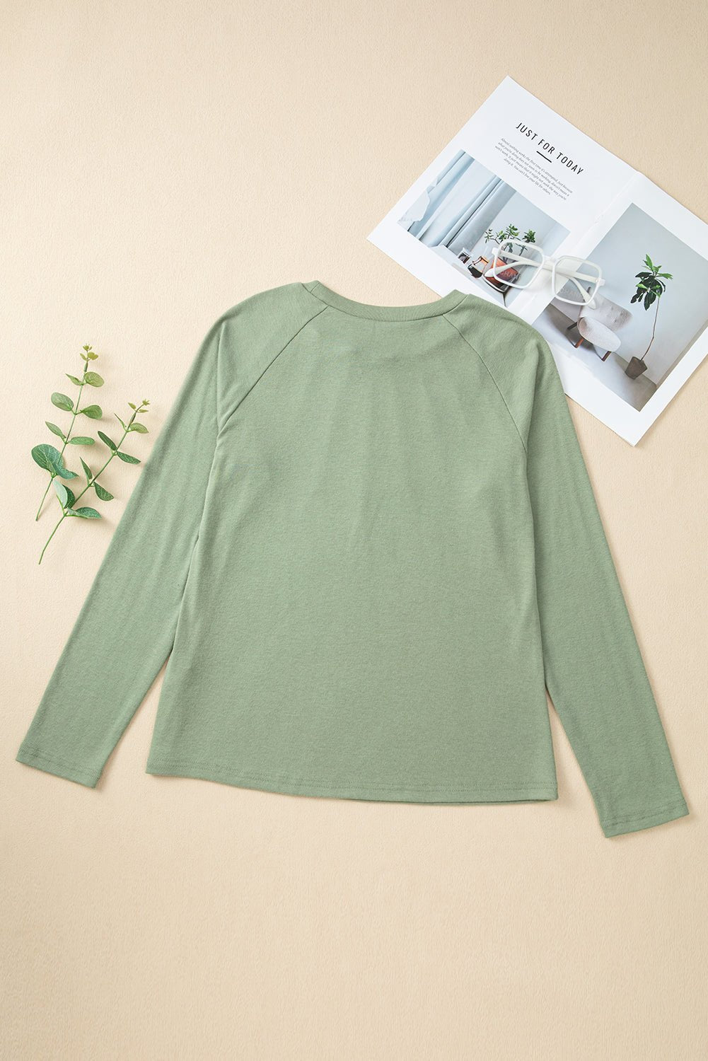 Millie Seam Detail Raglan Long Sleeve Top – Laurel Green Tops/Long Sleeve Tops for Shopify Collective (9 view)