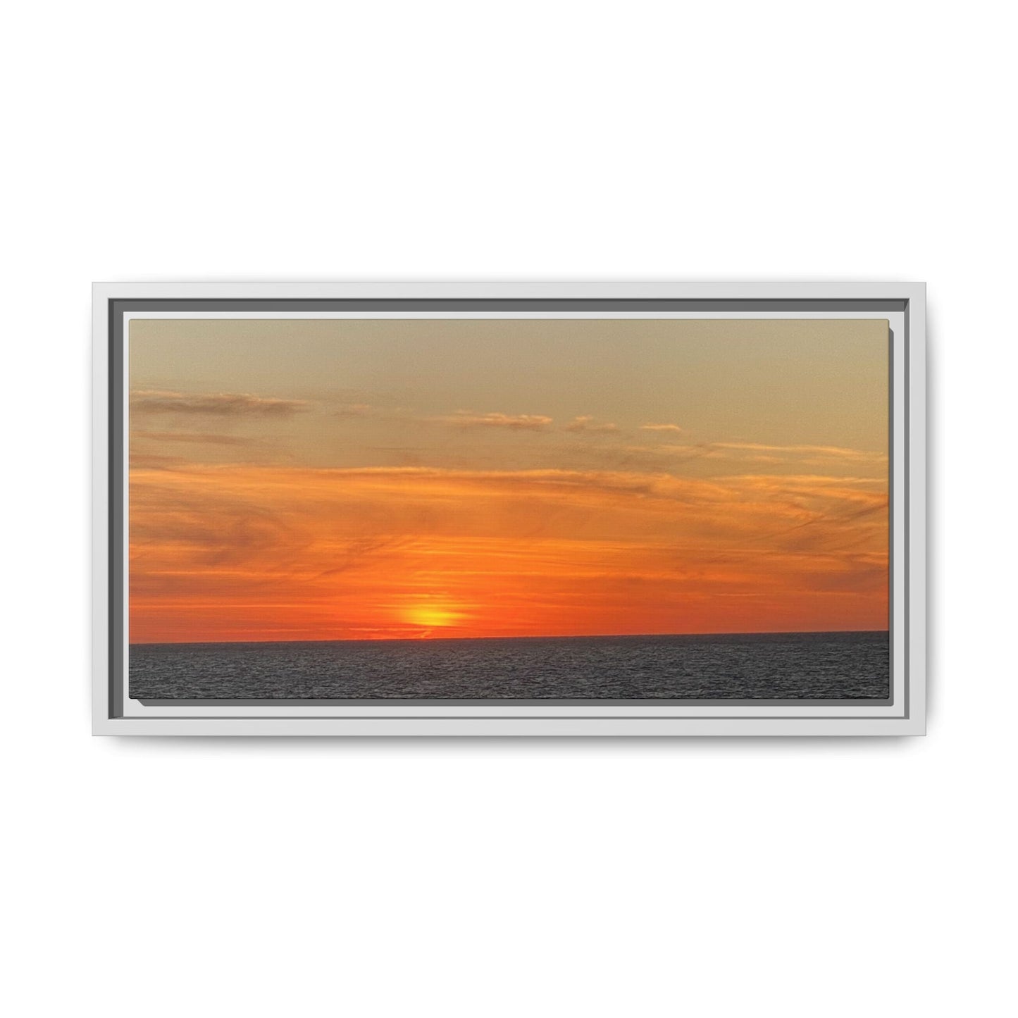 Molten Sunset Over Ocean Canvas Print – Fiery Horizon Photography | Bold Coastal Wall Art – 20" x 10" (Horizontal) Canvas for Art for Decor (21 view)