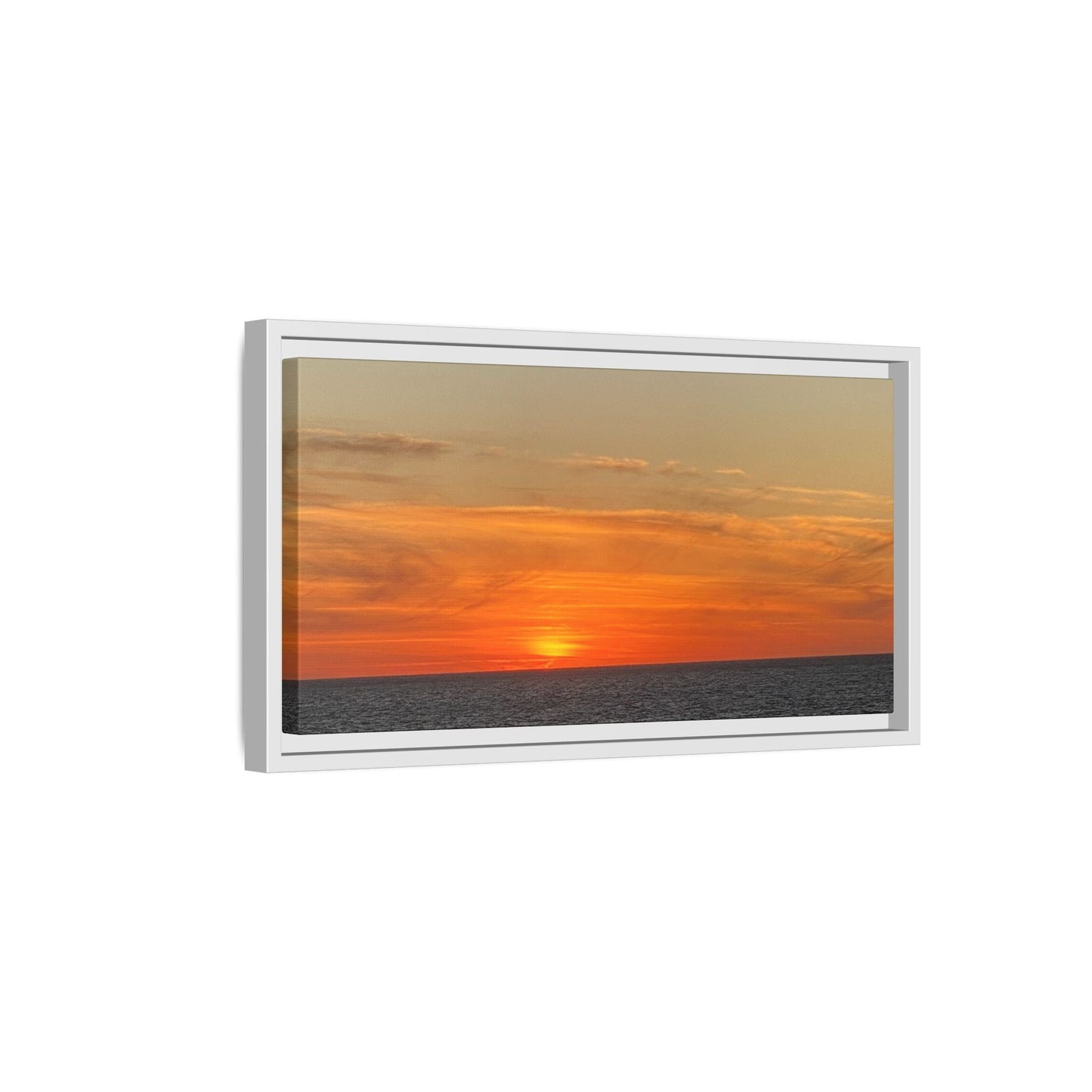 Molten Sunset Over Ocean Canvas Print – Fiery Horizon Photography | Bold Coastal Wall Art – 60" x 40" (Horizontal) Canvas for Art for Decor (96 view)