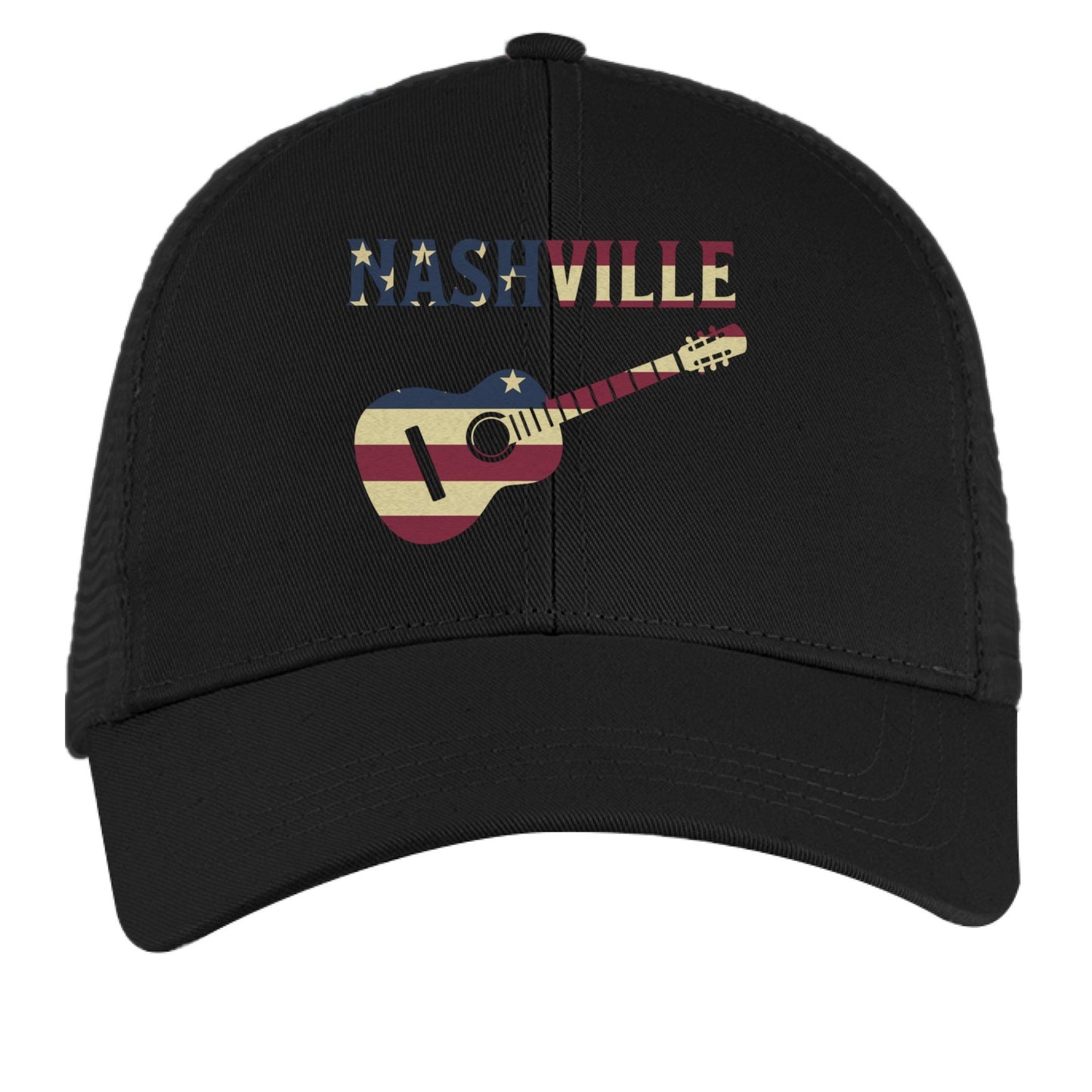 Nashville Hat – Classic Southern Style, Built for Comfort | Patriotic Apparel – BLACK / BLACK Hats for Apparel (6 view)