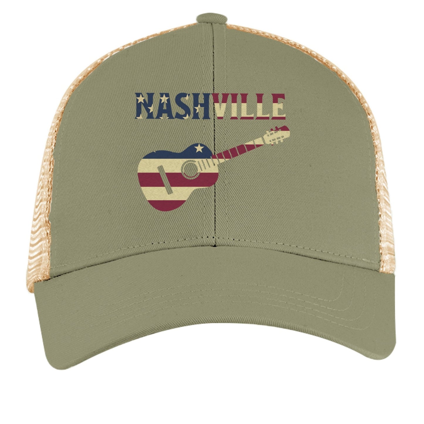 Nashville Hat – Classic Southern Style, Built for Comfort | Patriotic Apparel – JUNGLE / OYSTER Hats for Apparel (7 view)