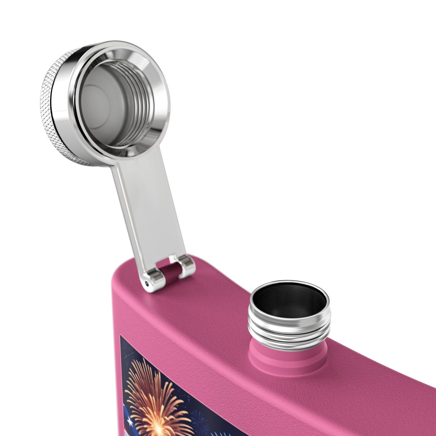 Patriotic Stainless Steel Flask | 4th of July Gift | American Flag Design | Tailgating Accessory | Military Tribute – 6oz Mug for American Flag Flask (35 view)