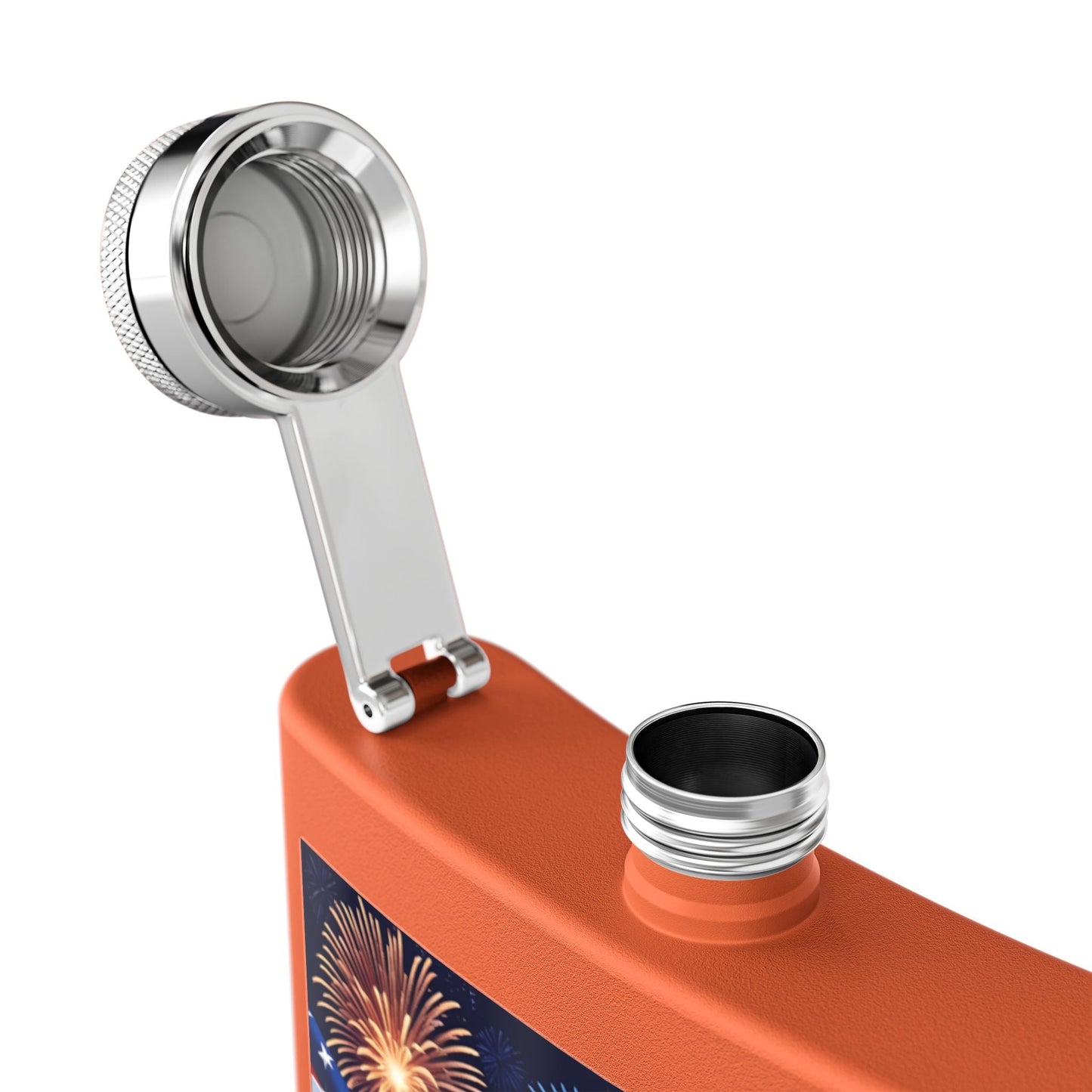 Patriotic Stainless Steel Flask | 4th of July Gift | American Flag Design | Tailgating Accessory | Military Tribute – 6oz Mug for American Flag Flask (17 view)
