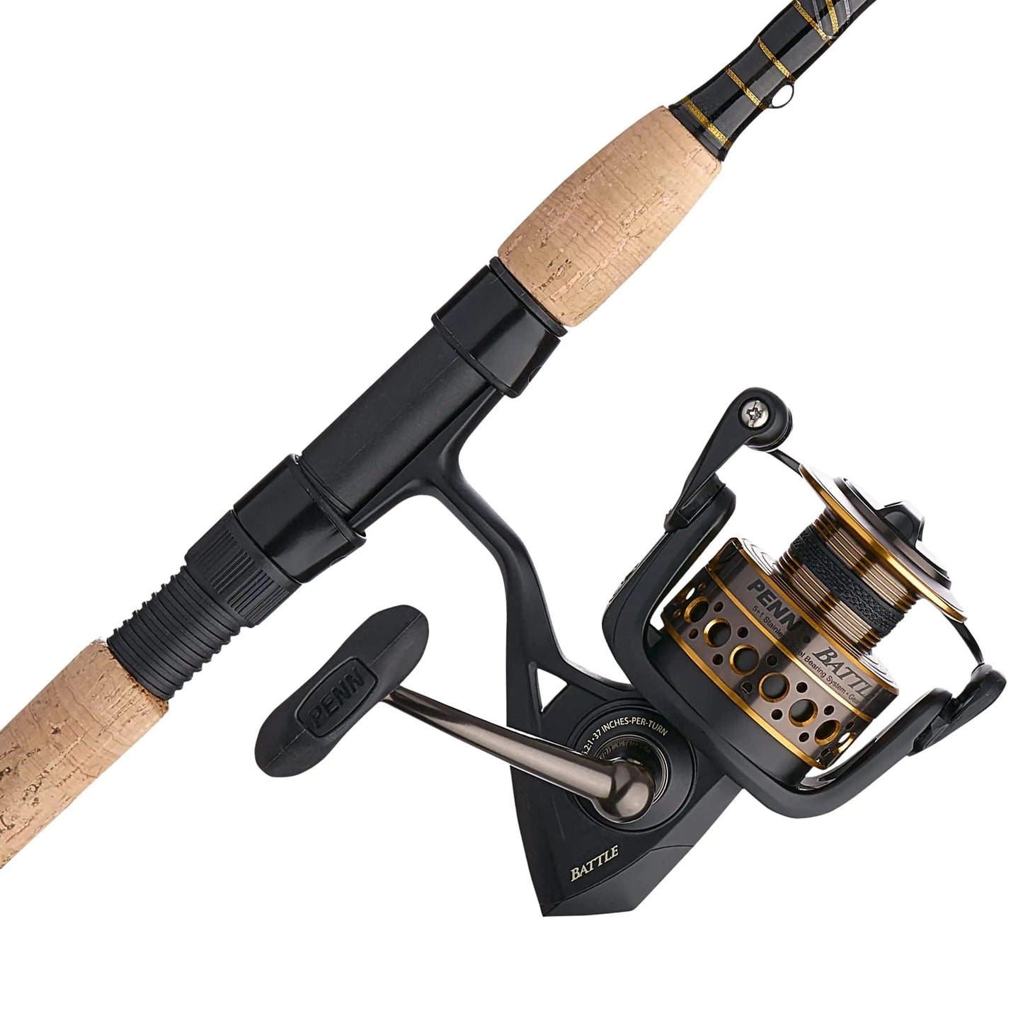 PENN Battle Spinning Combo – 7' Medium Rod with 4000 Reel & Spare Spool | Saltwater - Ready Power Setup – Battle Combo Fishing Gear for 4000 Reel (1 view)