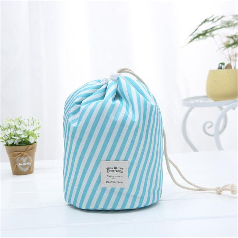 Portable Cosmetic Bags – Blue Stripe Bags for glow - up collection (8 view)