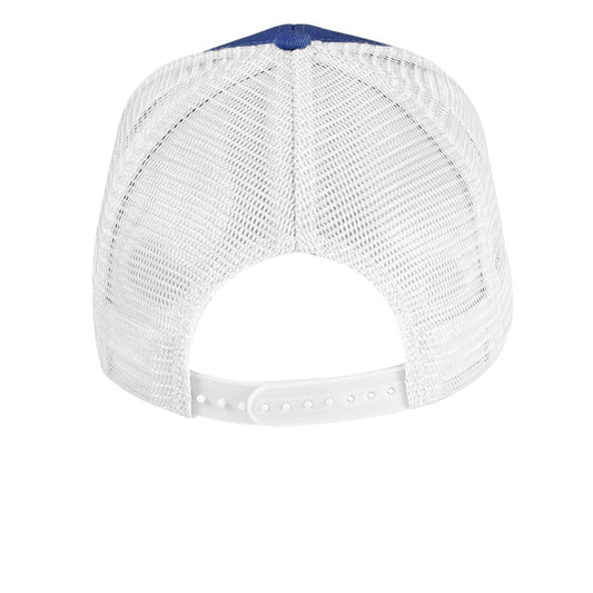 Powered by ChatGPT – AI Energy Hat for Creators & Hustlers | Clowns of E - Com Collection – ROYAL/ WHITE Hats for AI Humor (2 view)