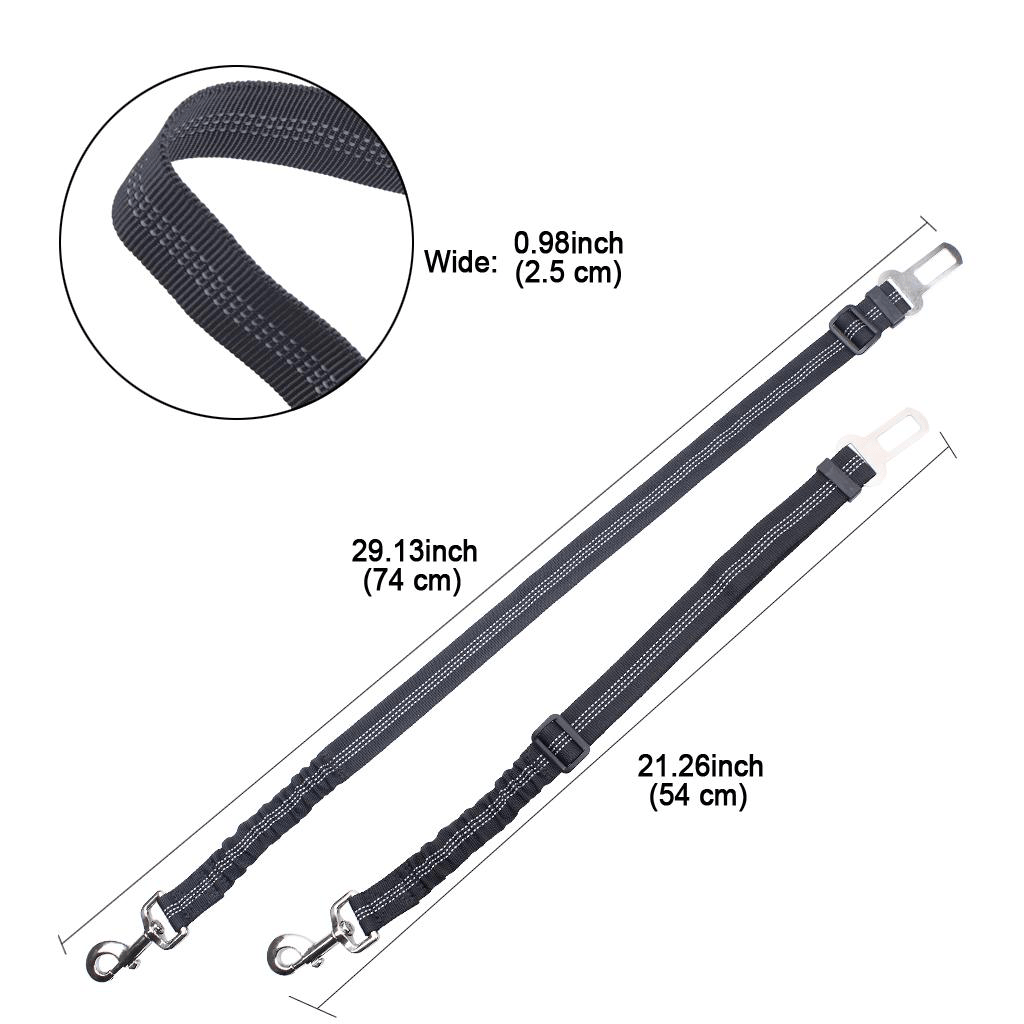 Car Elastic Safety Leash – Black Pet for pets (2 view)