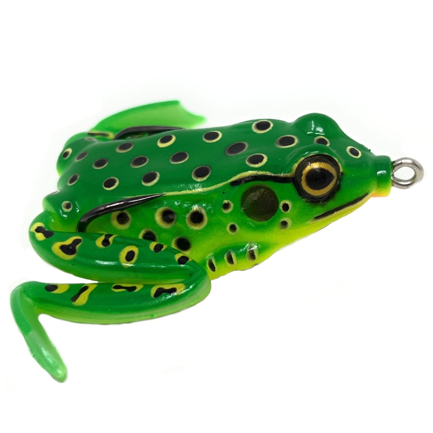 Reaction Tackle 2.25" Hollow Body Frogs with Swimming Legs (2 - Pack) – Bull Frog 07 for fishing (10 view)