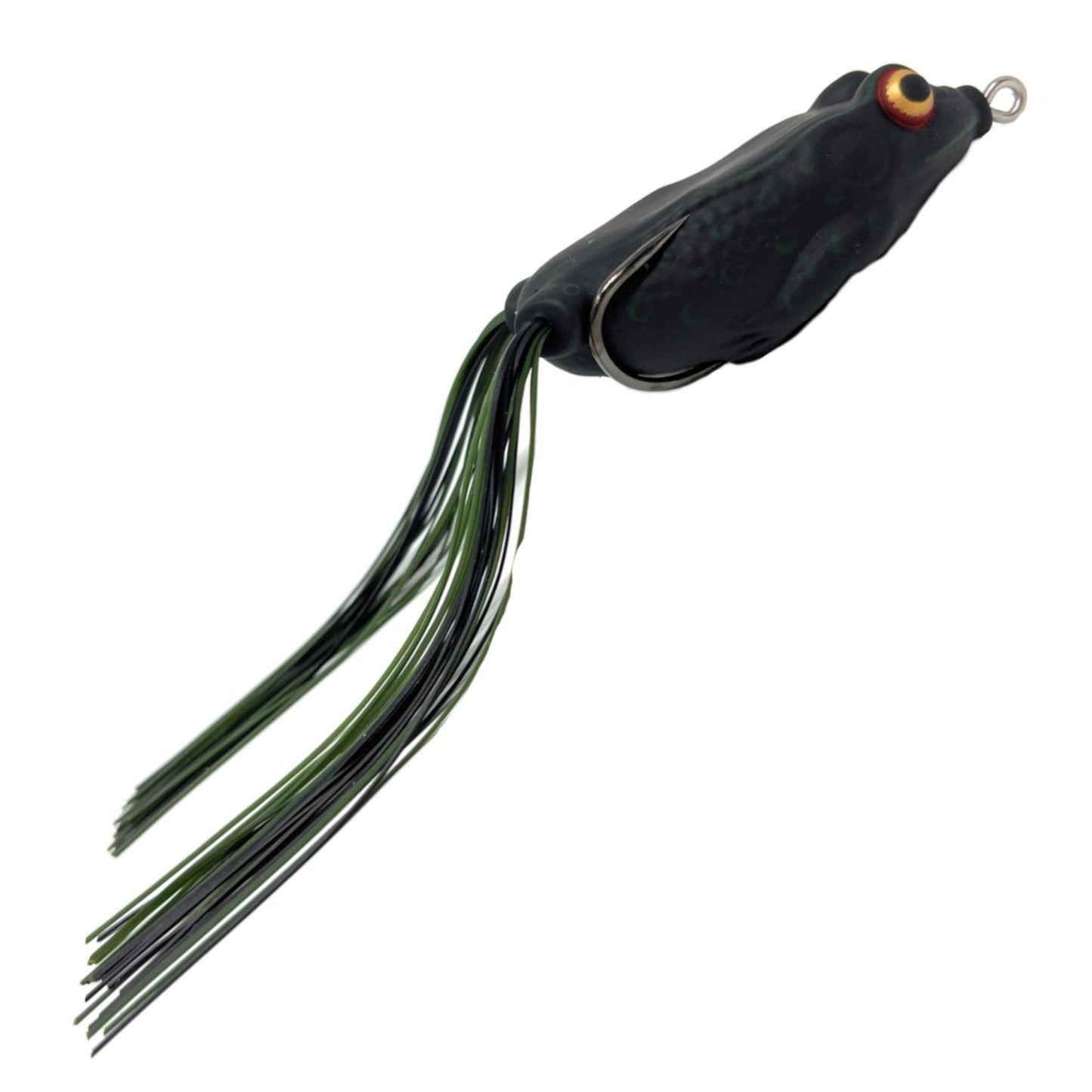 Reaction Tackle 2.5" Hollow Body Frogs / 2 - Pack – Blackout Frog 28 for fishing (8 view)