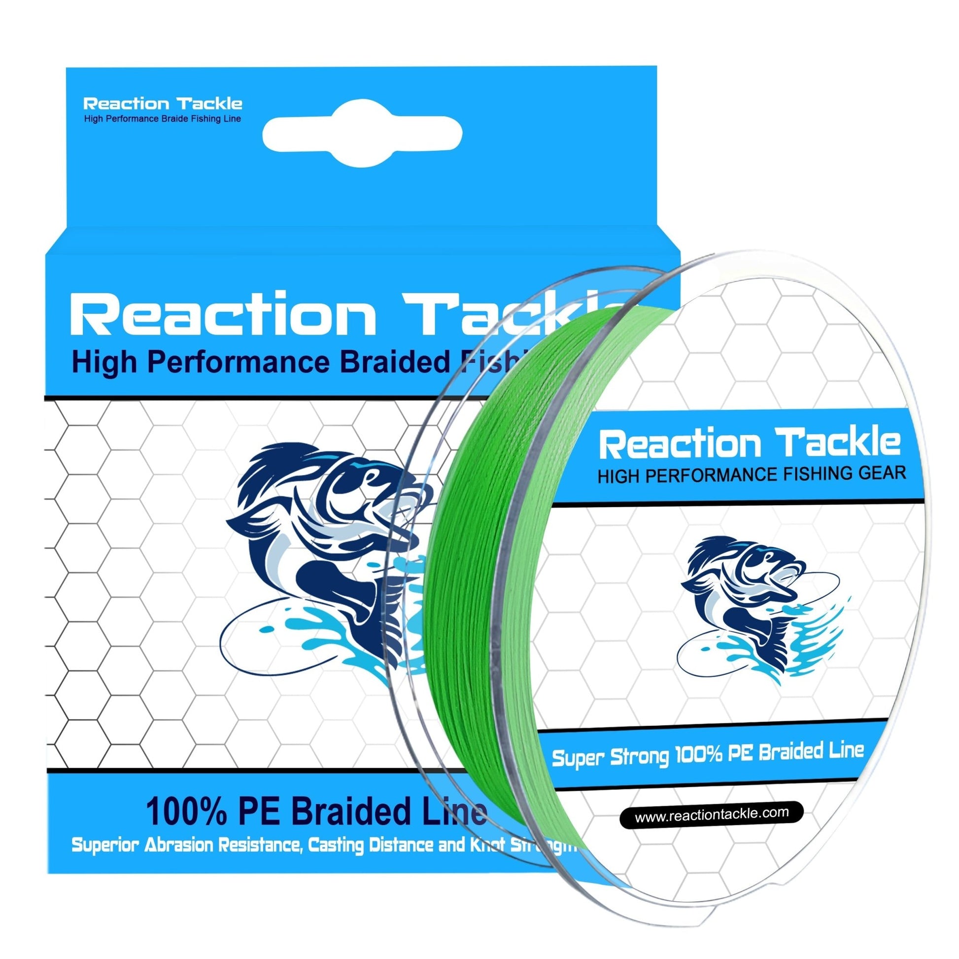 Reaction Tackle 9 Strand Braided Fishing Line – Moss Green Braided Fishing Line for fishing (1 view)