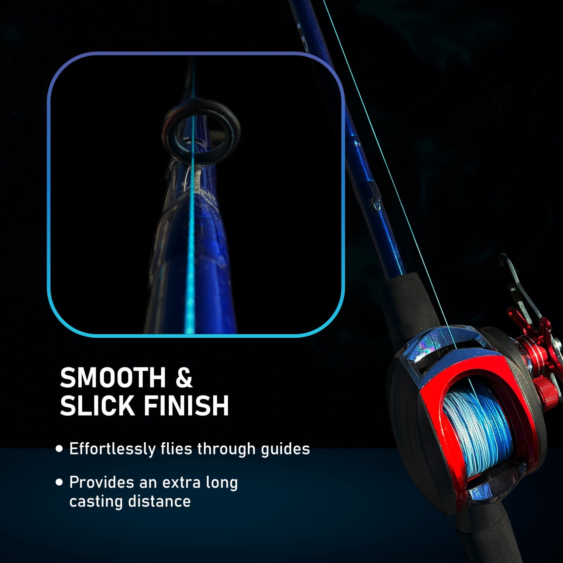 Reaction Tackle Braided Fishing Line - Blue Camo – 6lb Braided Fishing Line for fishing (8 view)