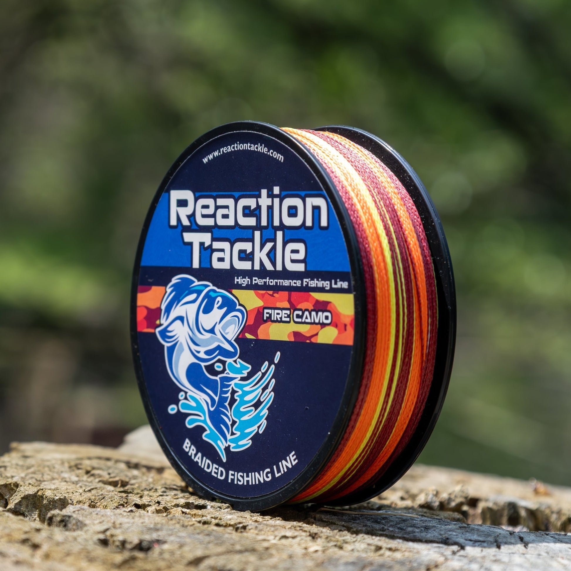 Reaction Tackle Braided Fishing Line - Fire Camo - NEW – 6lb Braided Fishing Line for fishing (8 view)