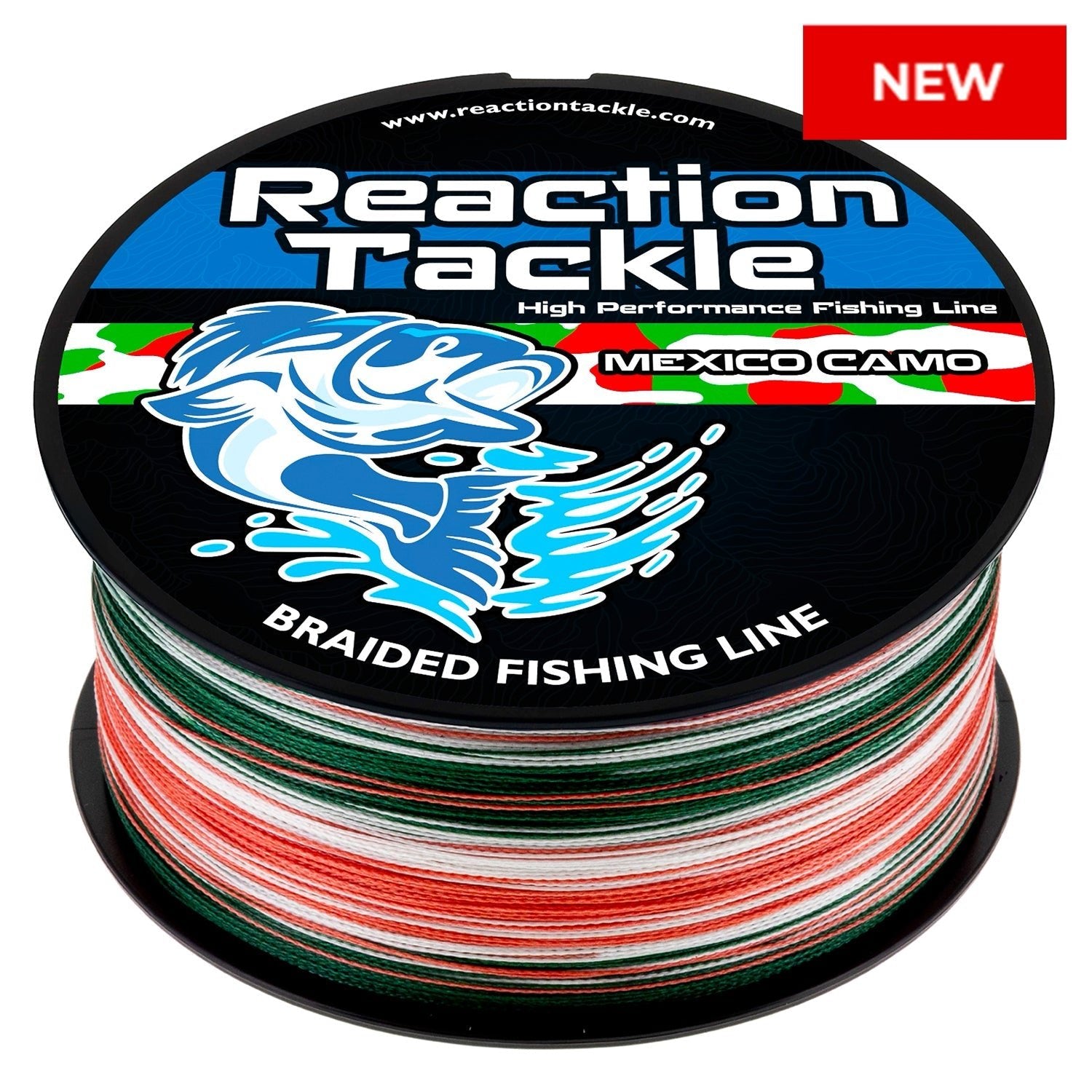 Reaction Tackle Braided Fishing Line - Mexico Camo - NEW – 6lb Braided Fishing Line for fishing (1 view)