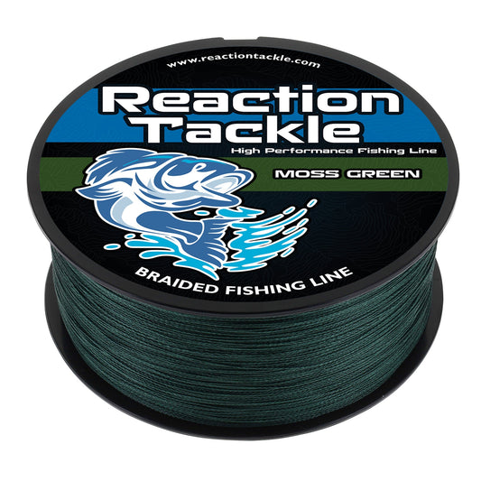 Reaction Tackle Braided Fishing Line - Moss Green – 6lb Braided Fishing Line for fishing (1 view)