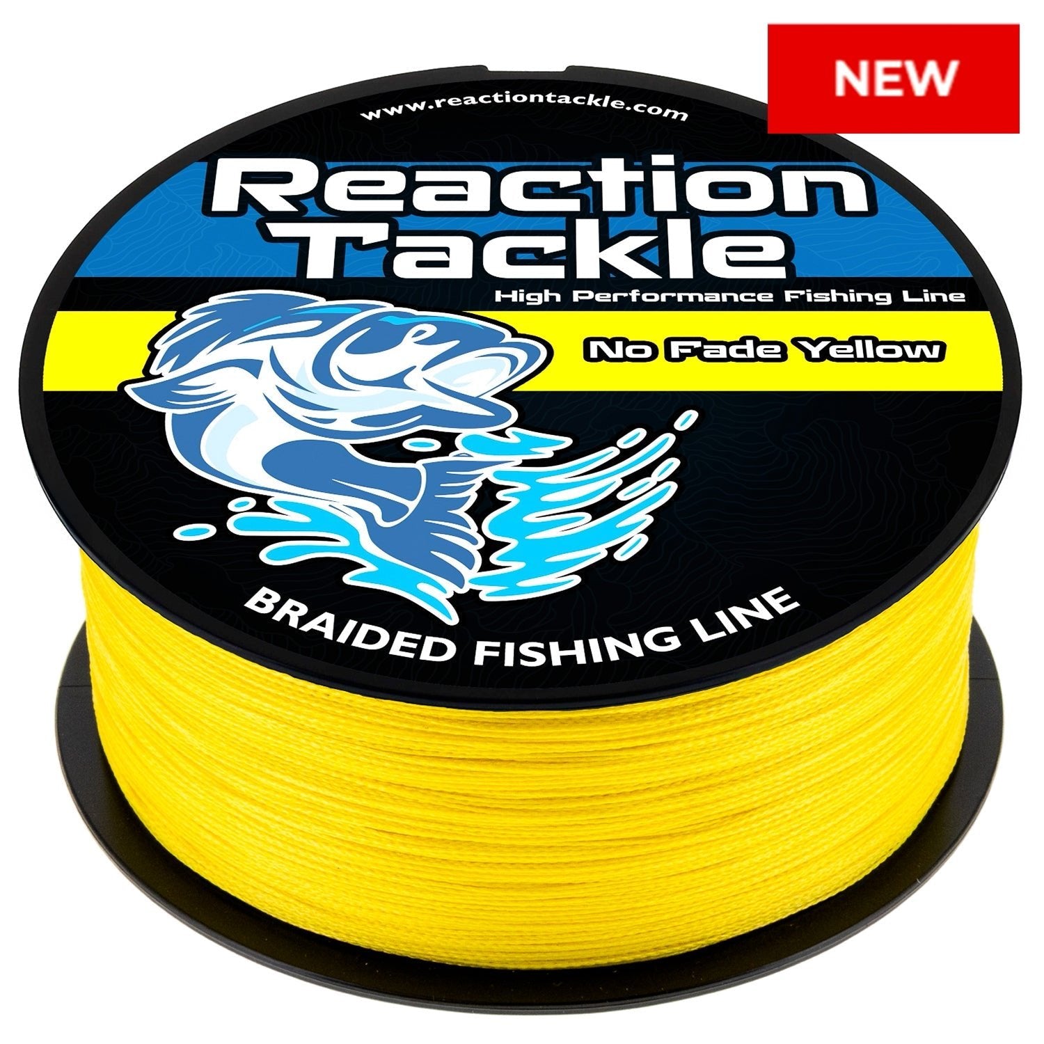 Reaction Tackle Braided Fishing Line - NO FADE Yellow - NEW – 6lb Braided Fishing Line for Braided Line (1 view)