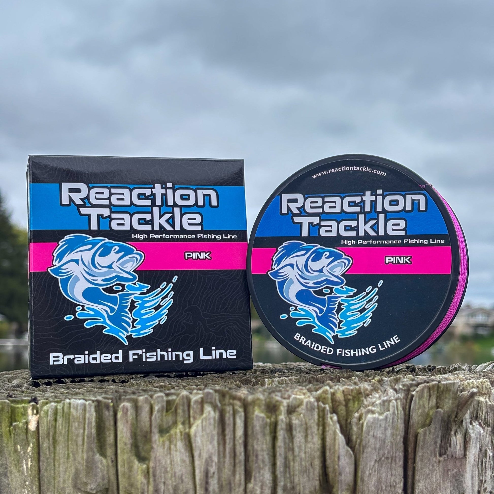 Reaction Tackle Braided Fishing Line - Pink – 10lb Braided Fishing Line for fishing (3 view)