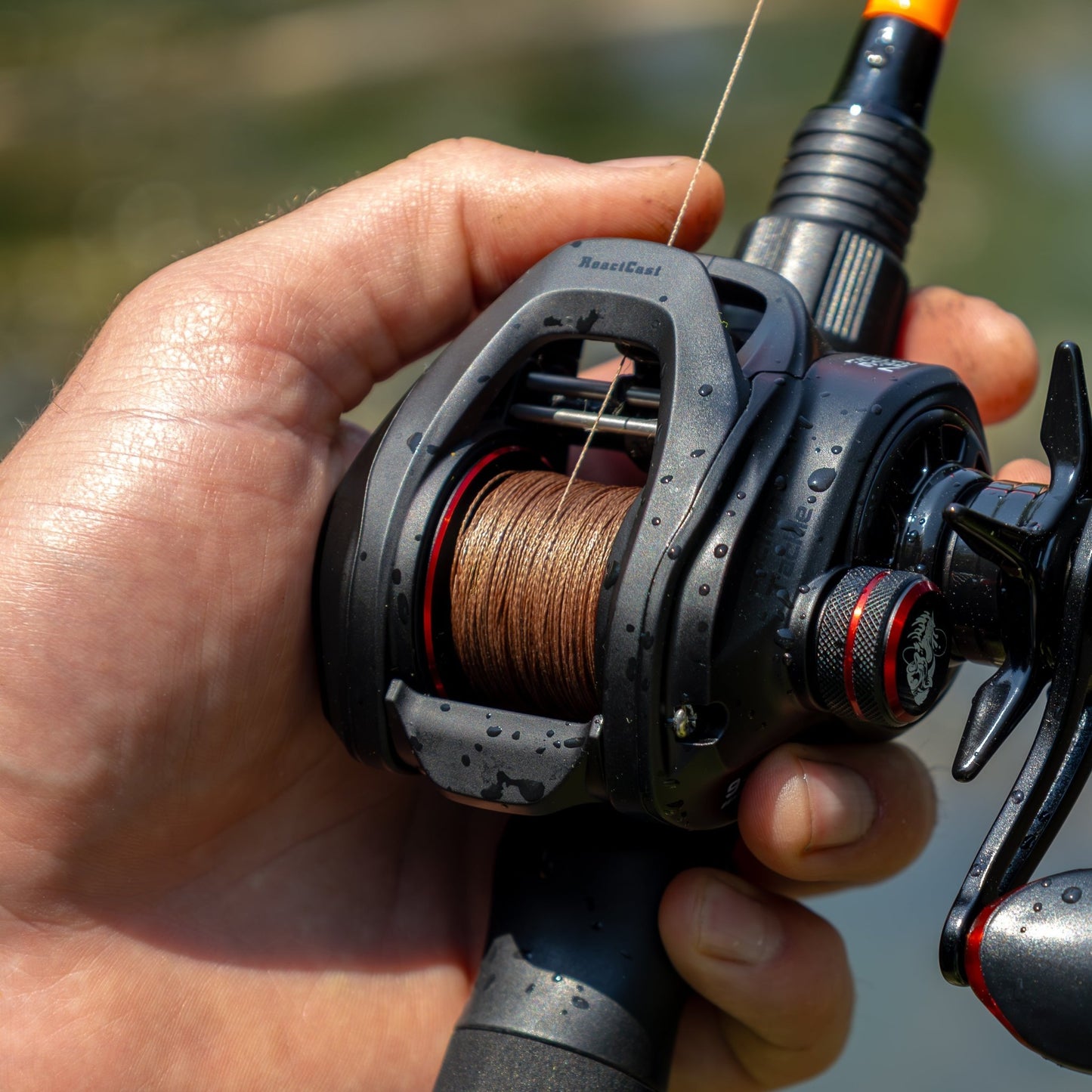 Reaction Tackle Braided Fishing Line - Timber Brown - NEW – 6lb Braided Fishing Line for fishing (3 view)