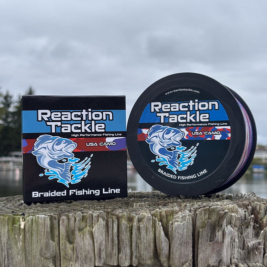 Reaction Tackle Braided Fishing Line - USA Camo – 10lb Braided Fishing Line for fishing (2 view)