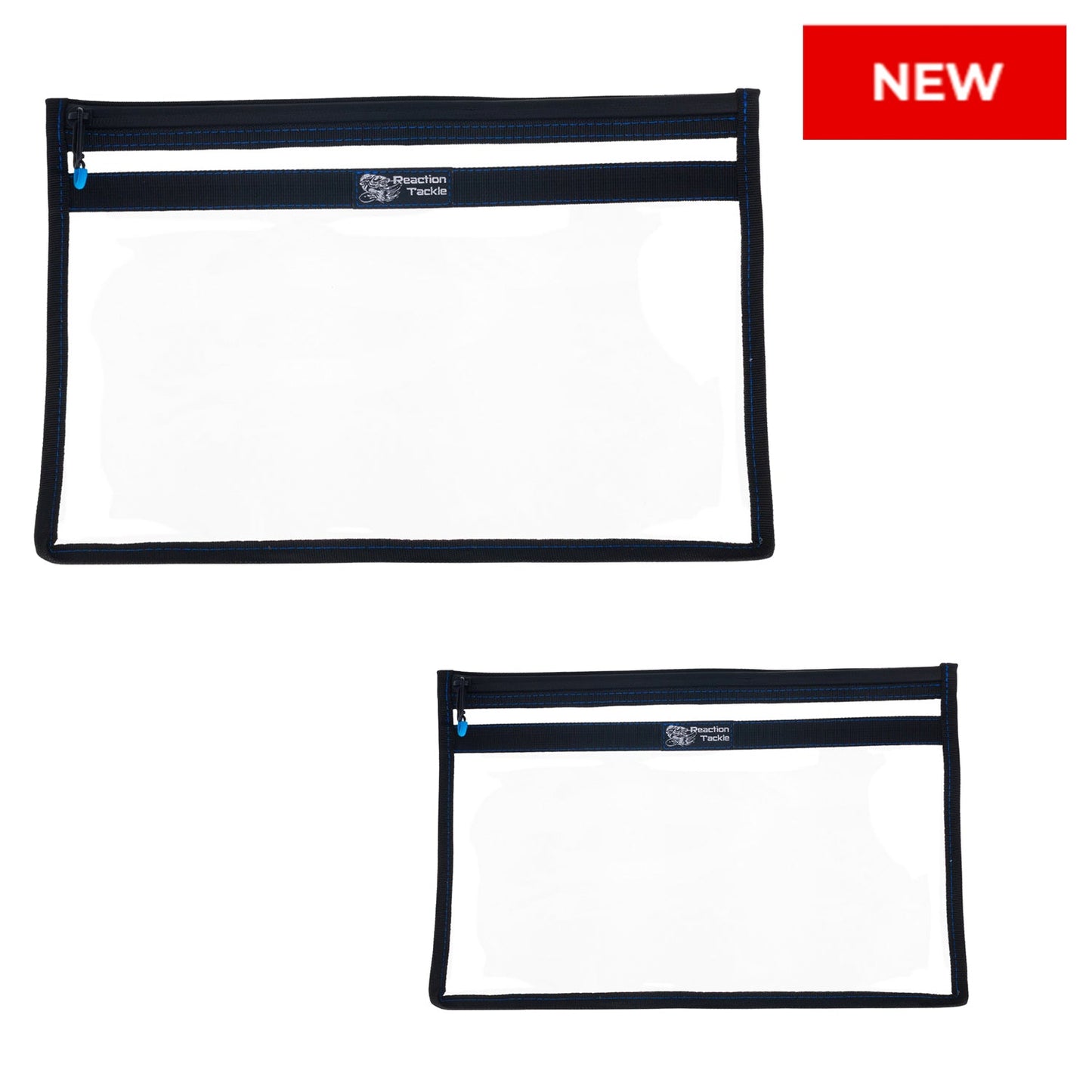Reaction Tackle Clear Storage Bag Tackle Pak - Water - Resistant Plastic Storage - New – Small - 2pk for fishing (1 view)
