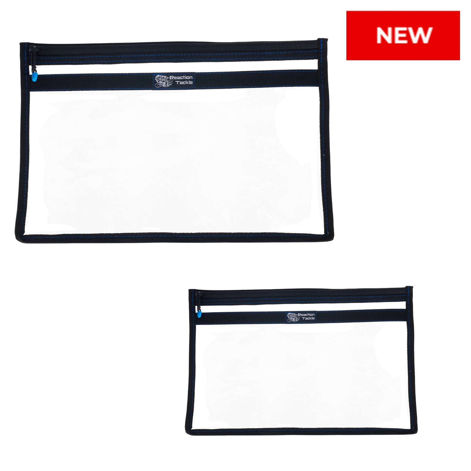 Reaction Tackle Clear Storage Bag Tackle Pak - Water - Resistant Plastic Storage - New – Small - 2pk for fishing (1 view)