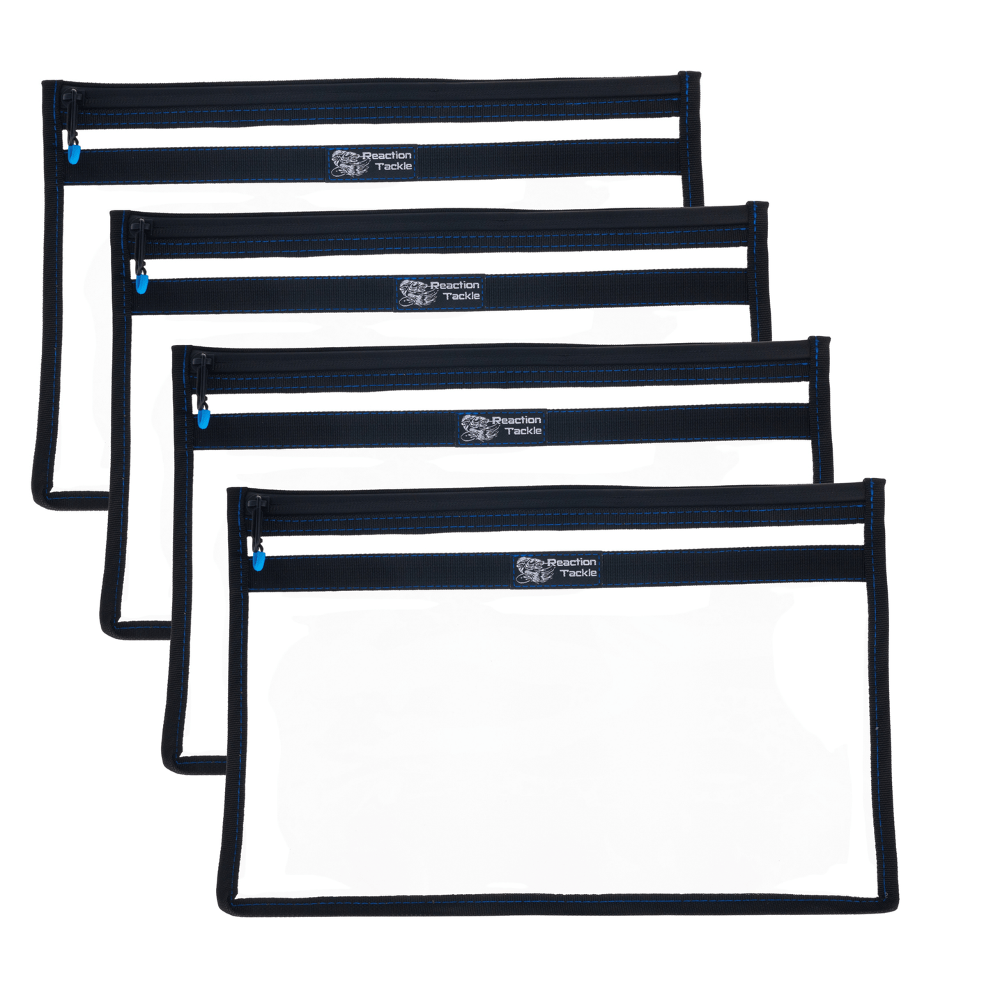 Reaction Tackle Clear Storage Bag Tackle Pak - Water - Resistant Plastic Storage - New – Small - 4pk for fishing (23 view)