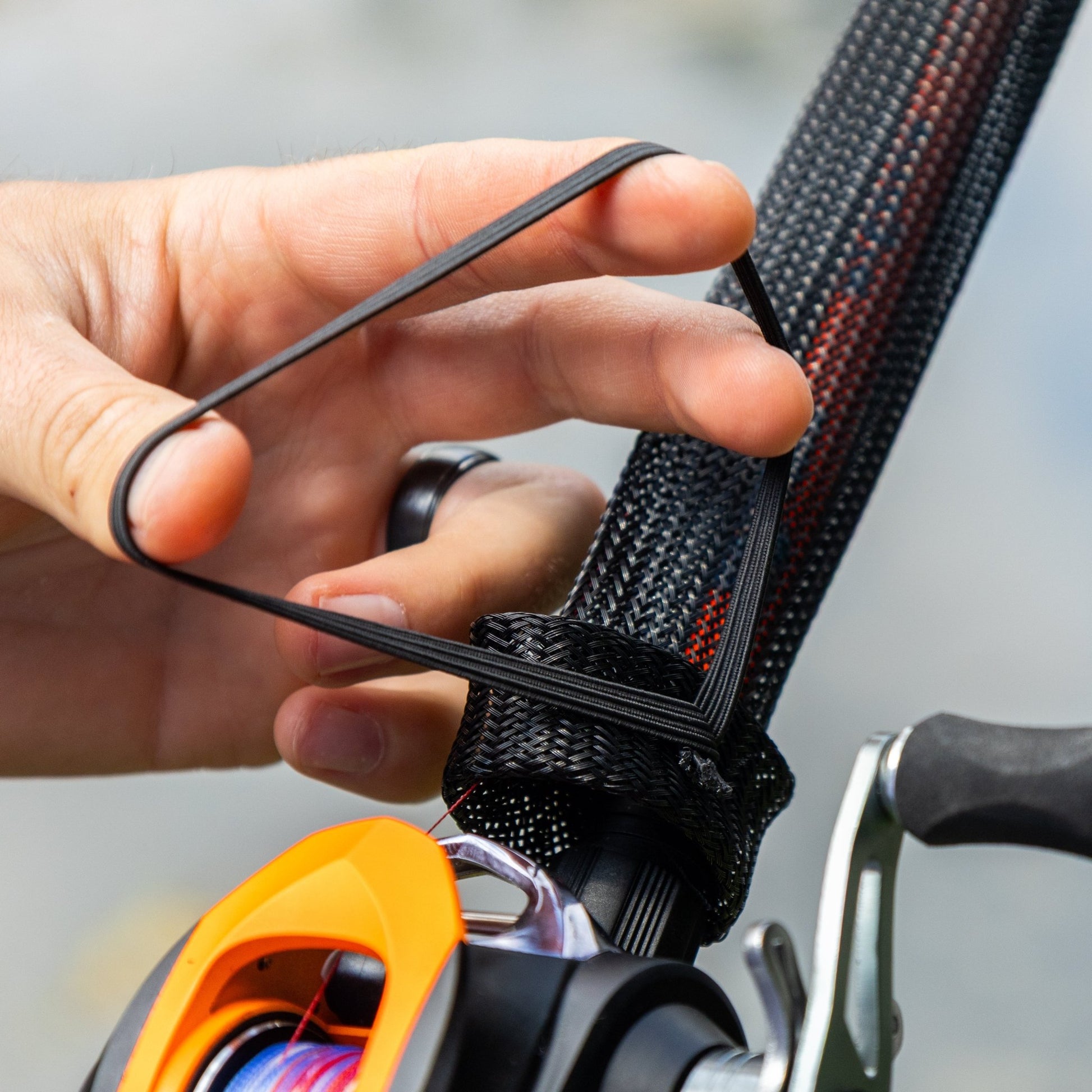 Reaction Tackle Fishing Rod Cover / Rod Sleeve / Rod Sock (2 - Pack) – Black Rod Socks for fishing (3 view)