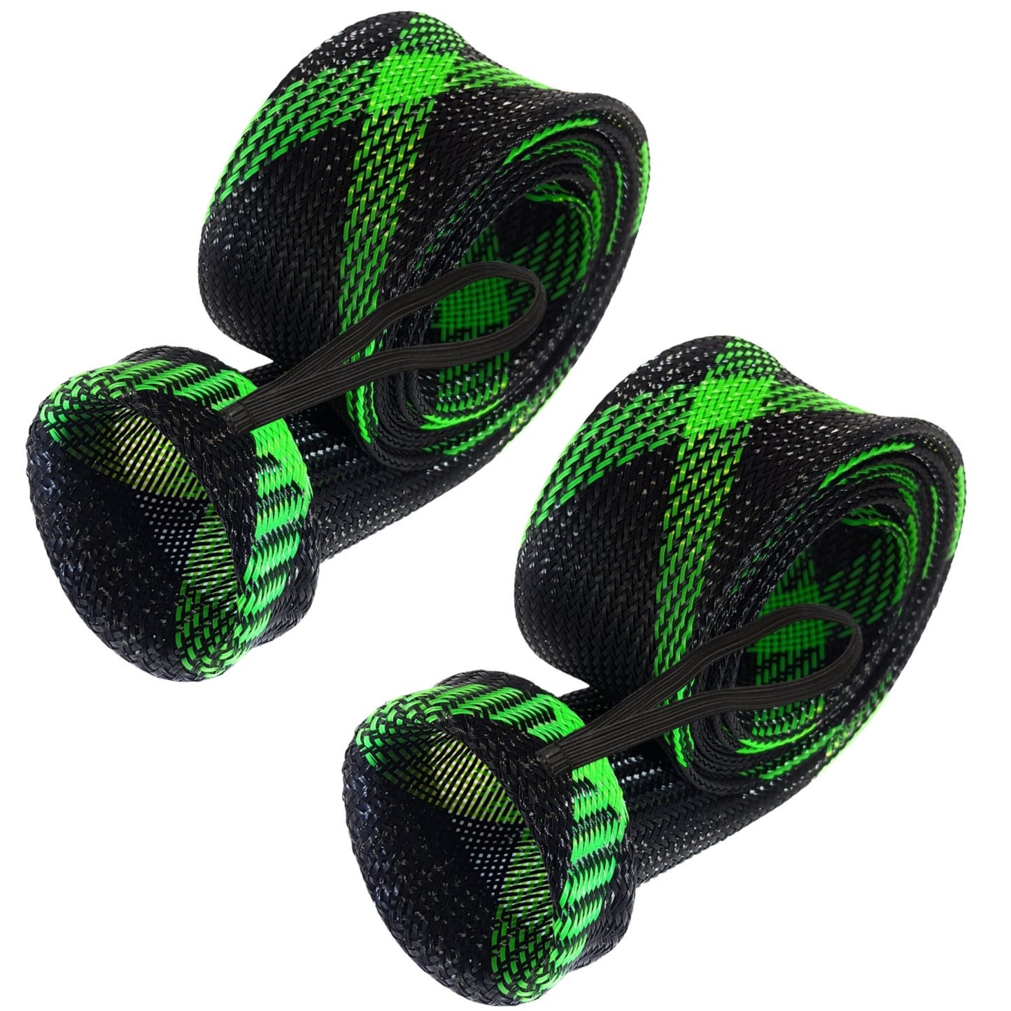 Reaction Tackle Fishing Rod Cover / Rod Sleeve / Rod Sock (2 - Pack) – Black/Green Rod Socks for fishing (13 view)