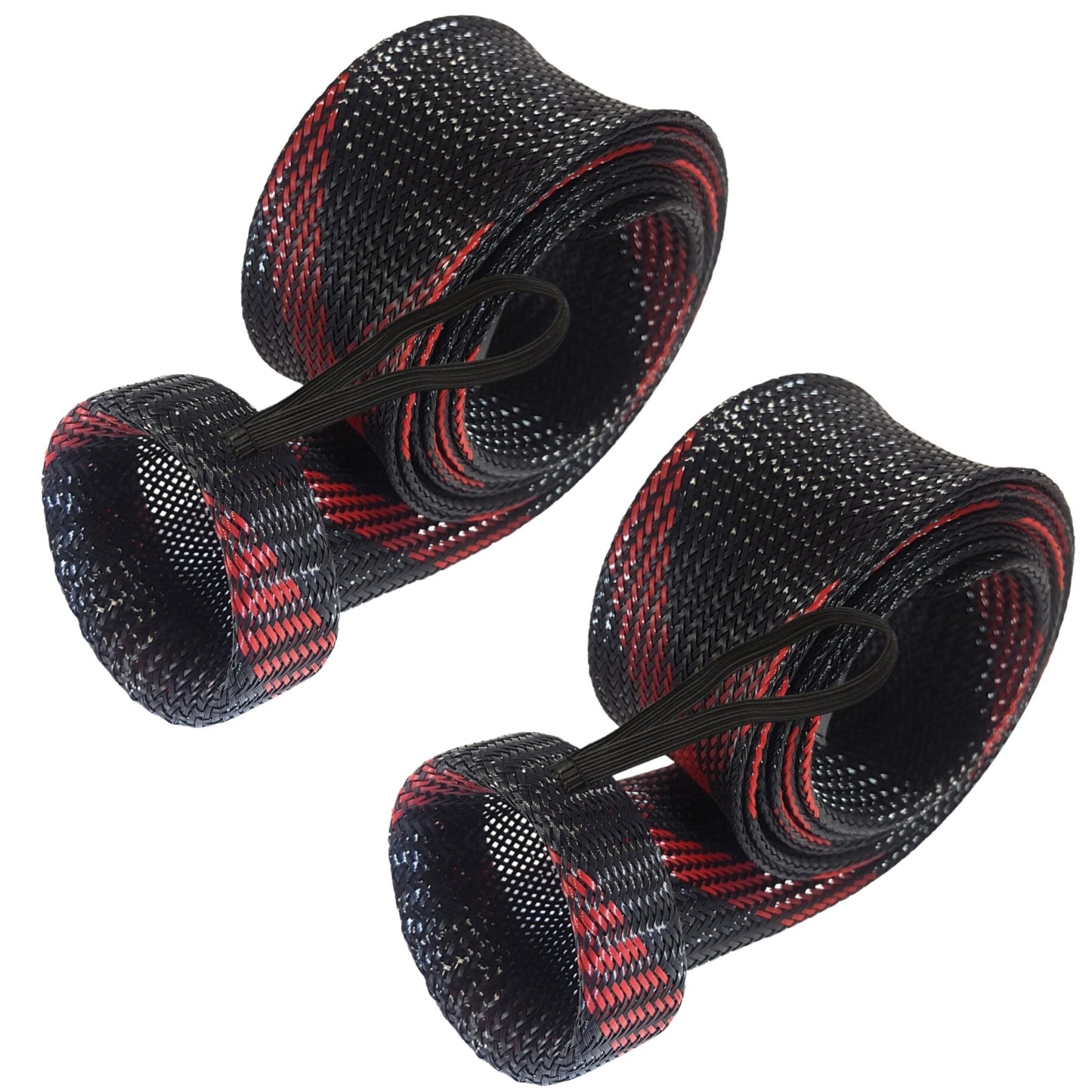 Reaction Tackle Fishing Rod Cover / Rod Sleeve / Rod Sock (2 - Pack) – Black/Red Rod Socks for fishing (14 view)