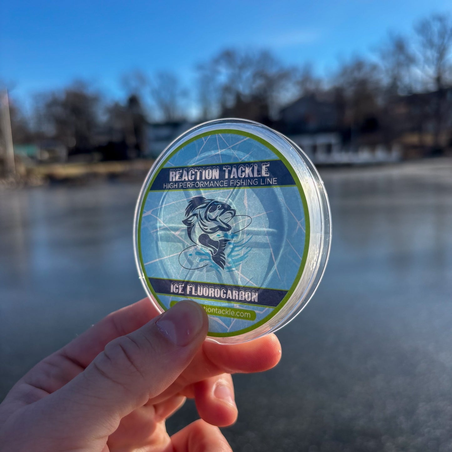 Reaction Tackle Ice Fluorocarbon Fishing Line or Leader – 1LB - 125 Yds for fishing (4 view)