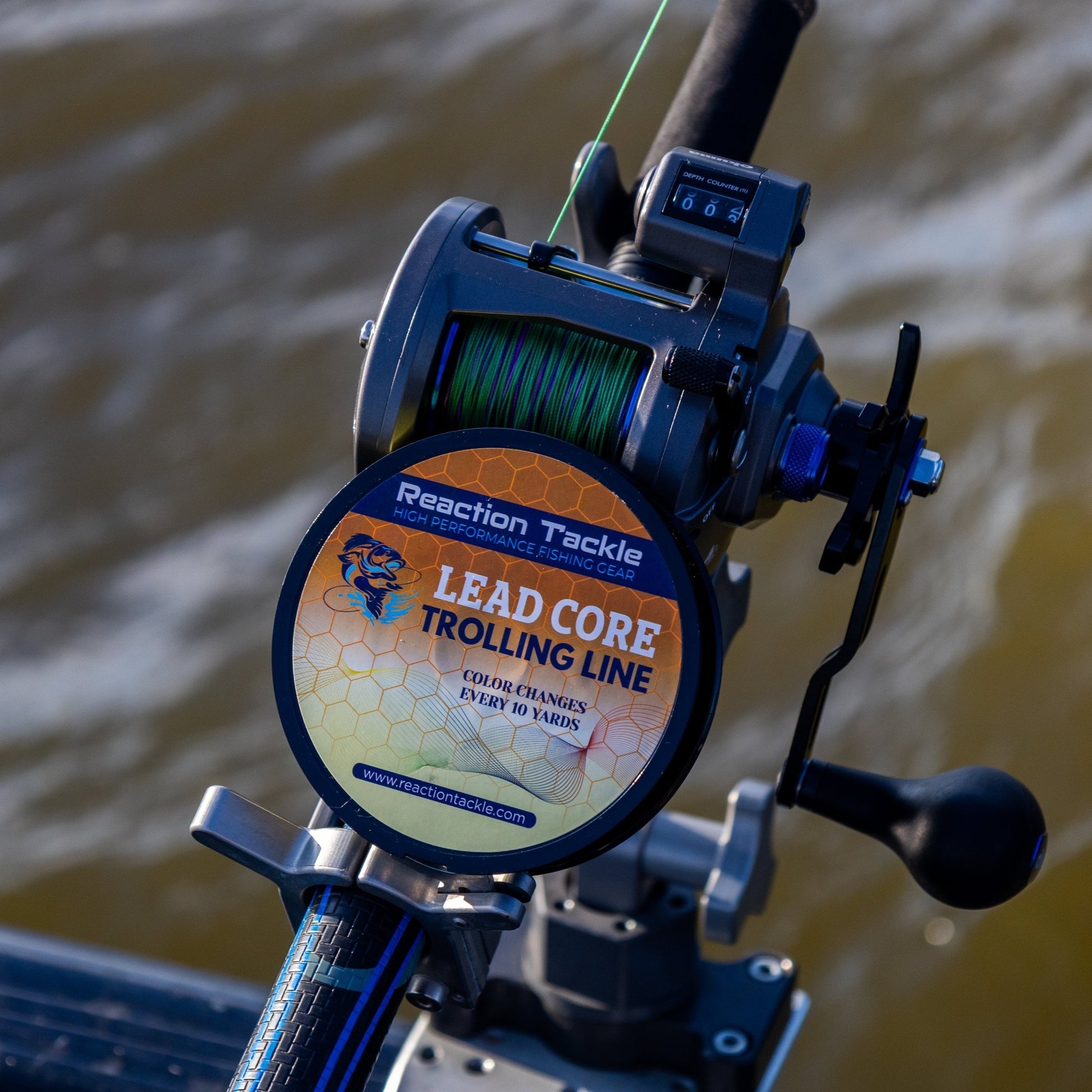 Reaction Tackle Lead Core Metered Trolling Braided Line – 12lb Braided Fishing Line for fishing (3 view)