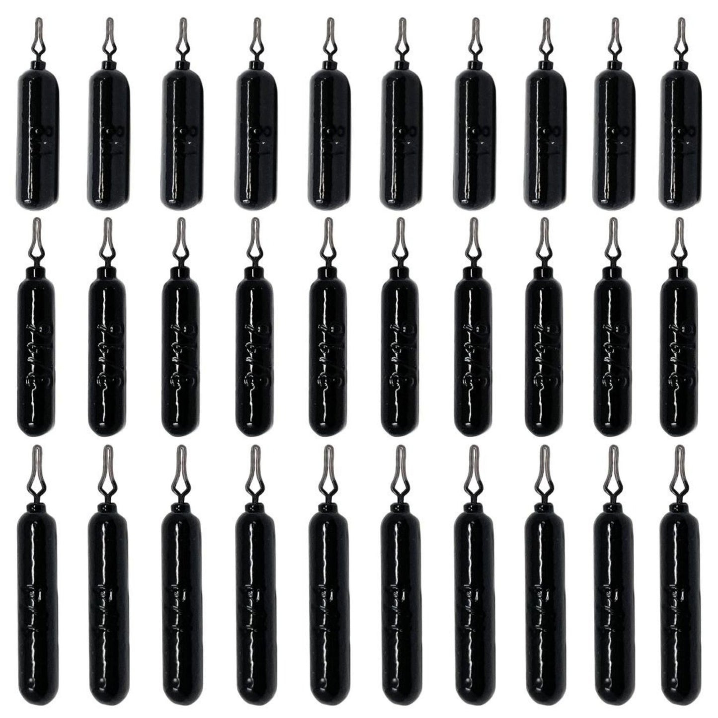 Reaction Tackle Lead Drop Shot Weights - Bulk Packs or Kits – 30 - Piece Variety - BLACK lead drop shot weights for fishing (23 view)